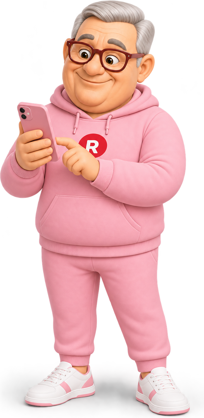 Reducero-mannen fyller i ansökan på mobilen